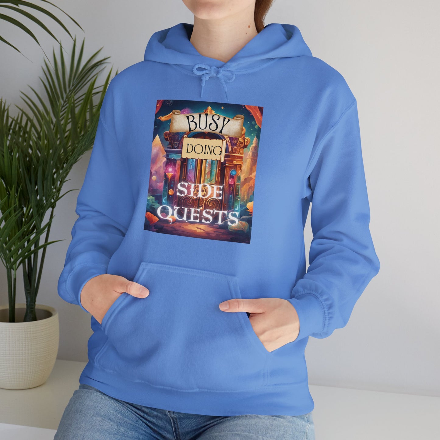 Side Quests Hoodie, Colorful Door Design, ADHD Mental Health Awareness, Whimsical Sweatshirt, Busy Doing Side Quests, Unisex Hoodie