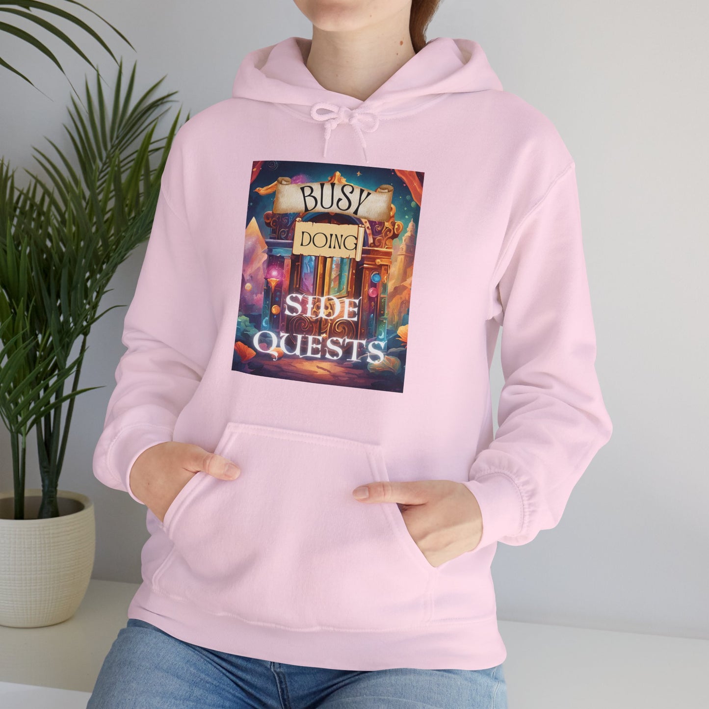 Side Quests Hoodie, Colorful Door Design, ADHD Mental Health Awareness, Whimsical Sweatshirt, Busy Doing Side Quests, Unisex Hoodie