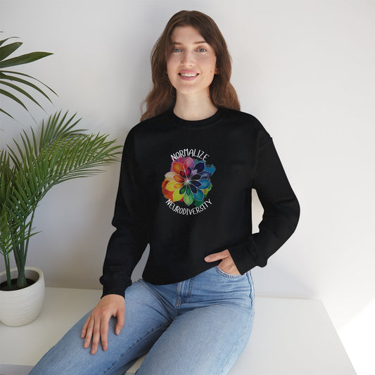 Neurodiversity Rainbow Flower Sweatshirt