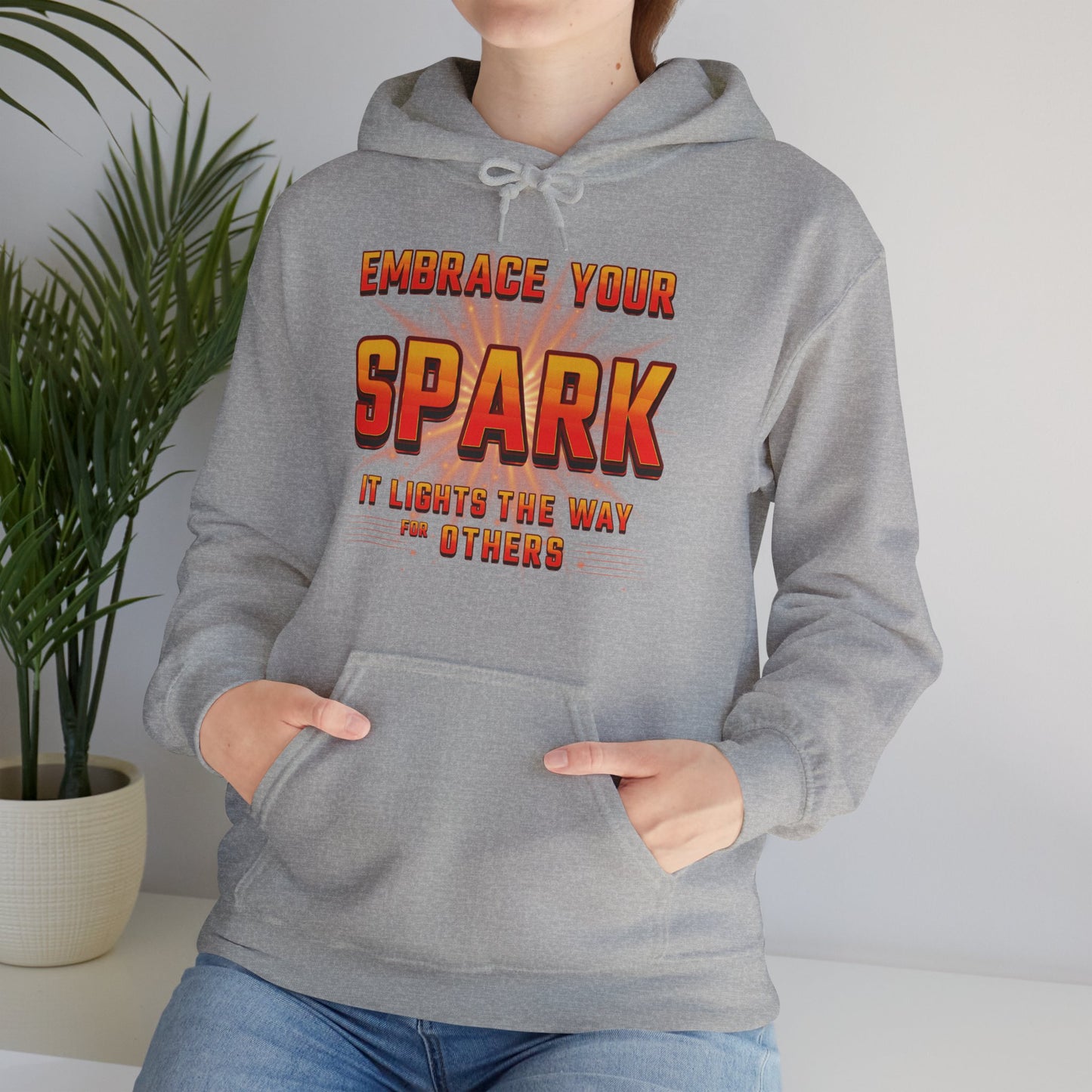 Positive Vibes Unisex Hoodie - 'Embrace Your Spark' Design