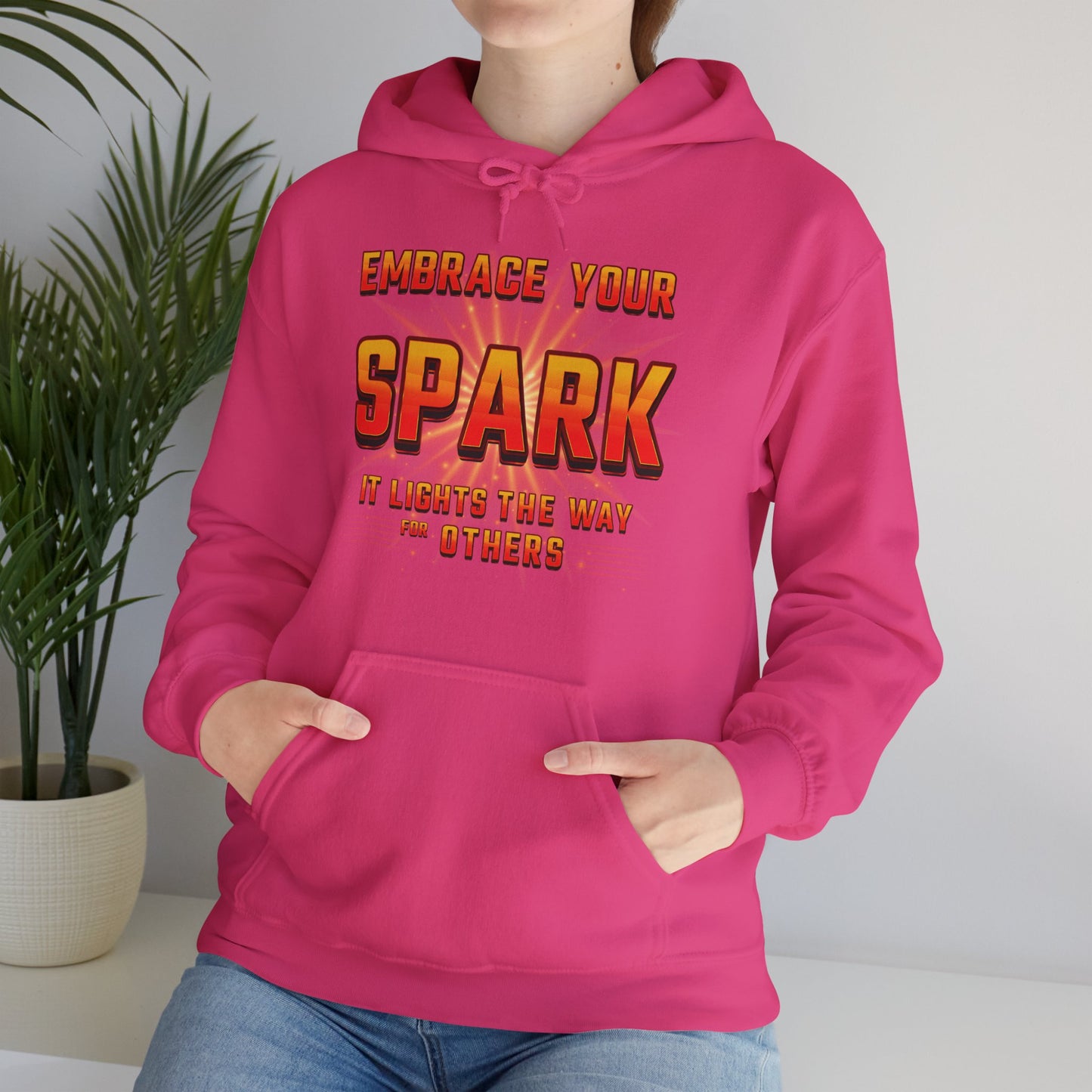 Positive Vibes Unisex Hoodie - 'Embrace Your Spark' Design